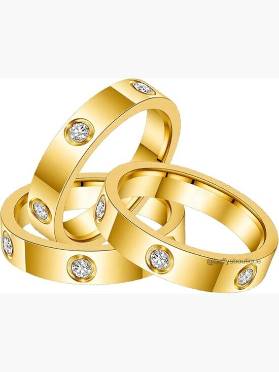 Jewelry - 3 Pcs Stackable Band Rings Zirconia Wedding Set